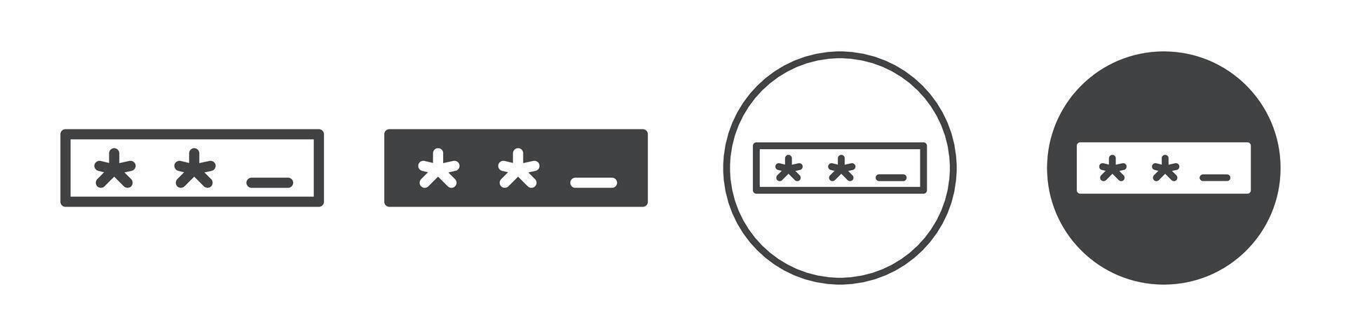 Password Entry icon logo outline vector