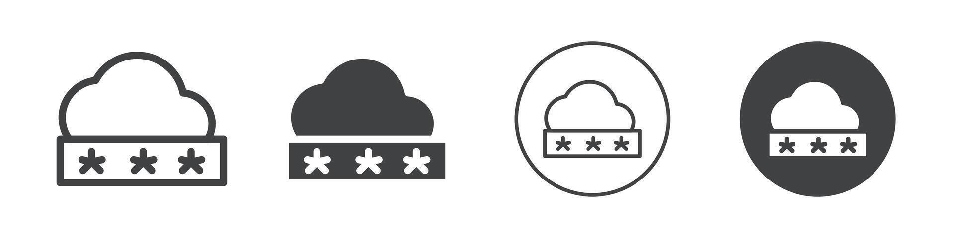 Password Storage icon logo outline vector