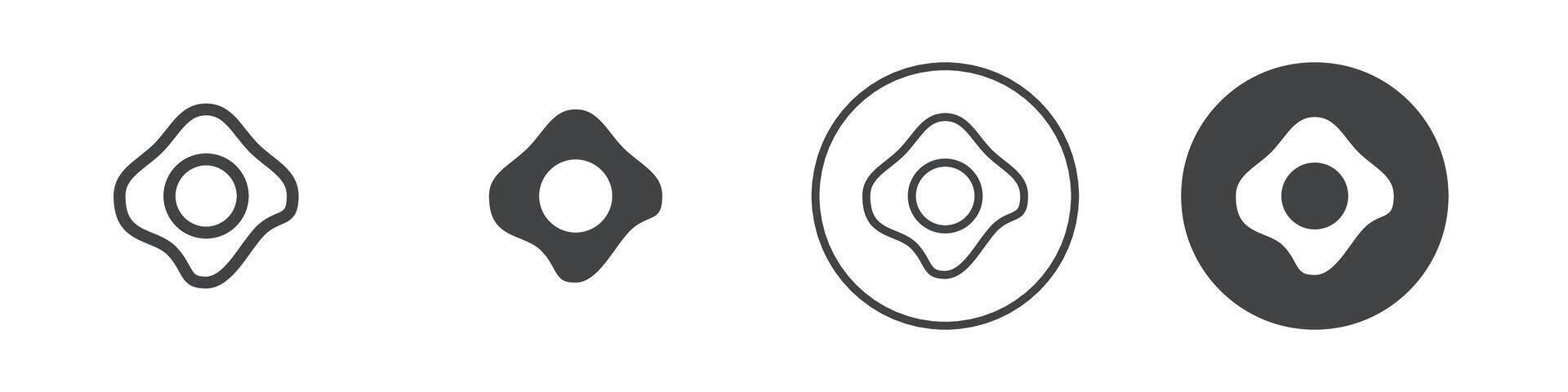 Scrambled eggs icon logo outline vector