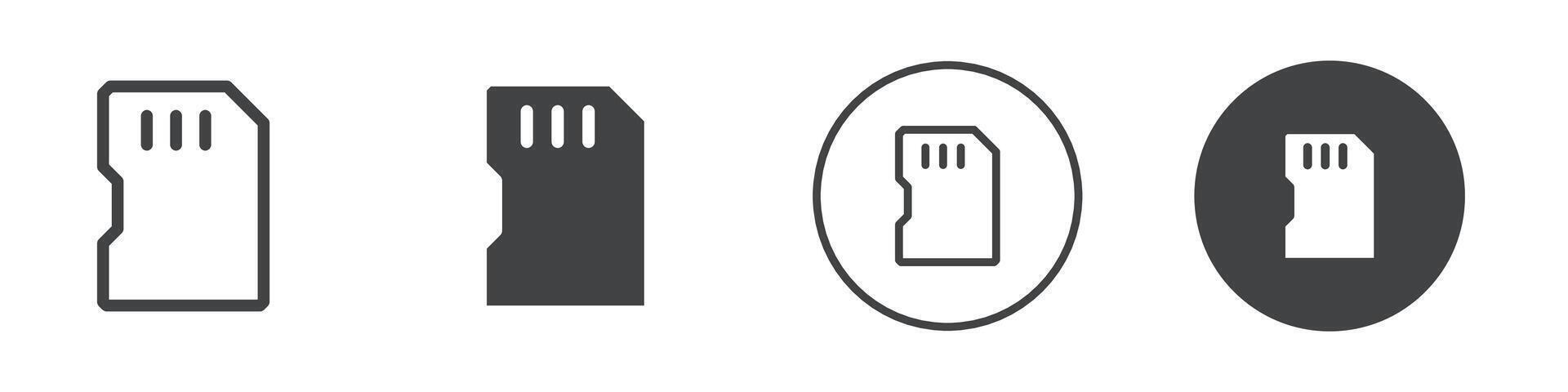 sd card icon logo outline vector