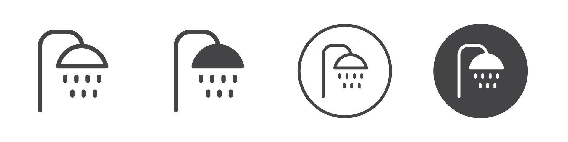 Shower icon logo outline vector