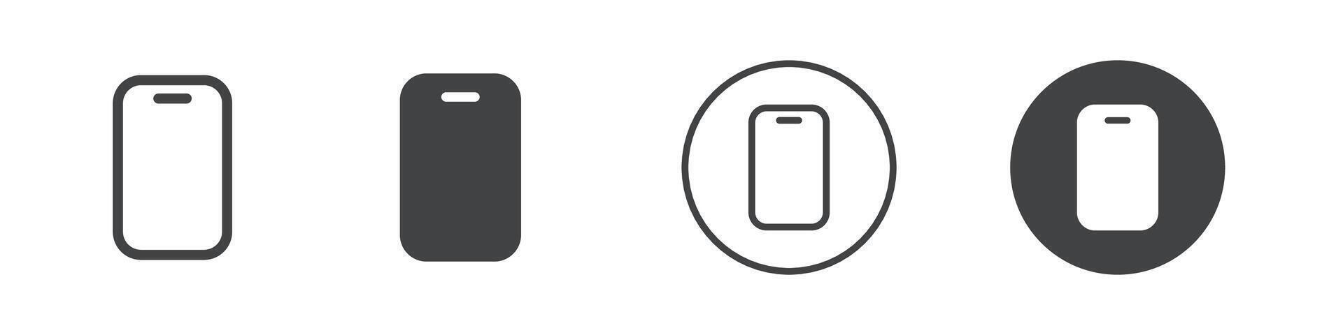 smartphone icon logo outline vector