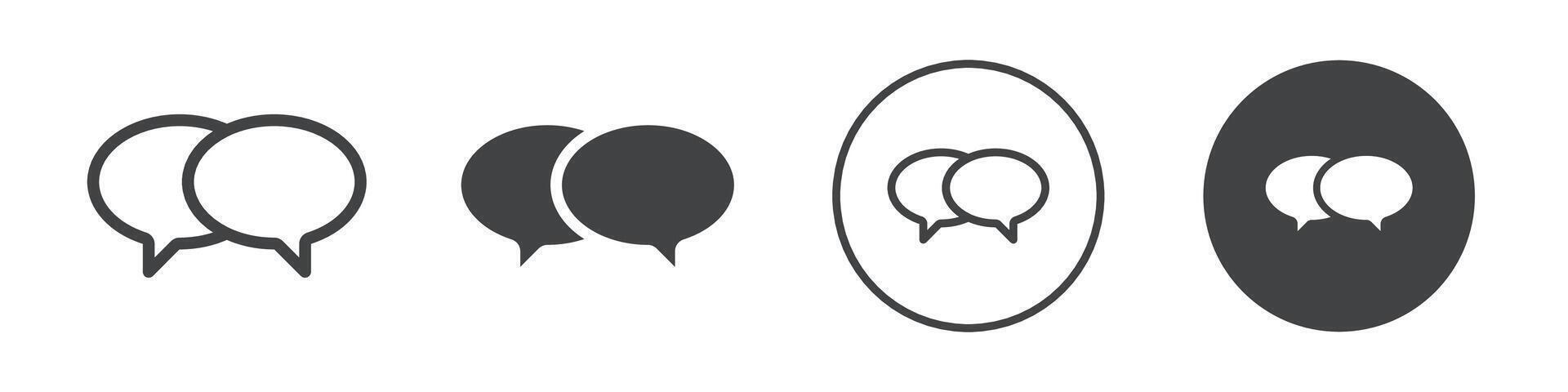 Speech bubbles icon logo outline vector