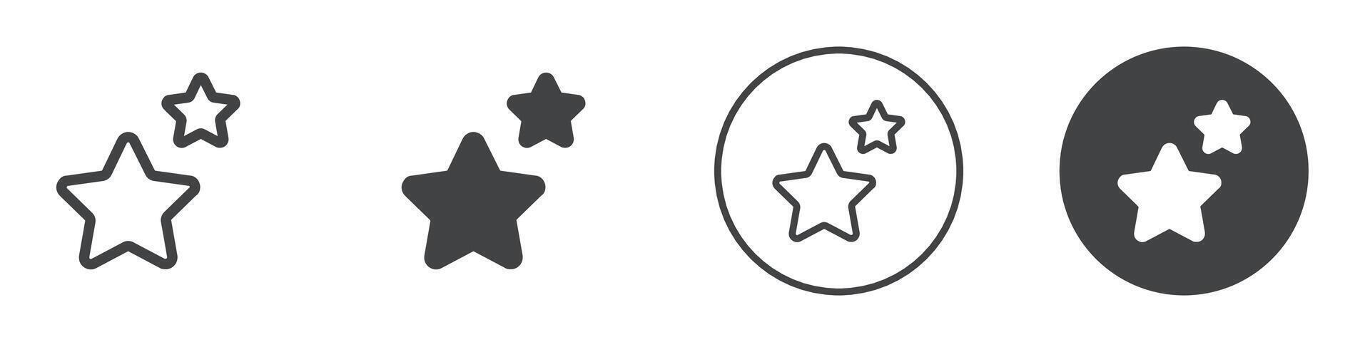 Star icon logo outline vector