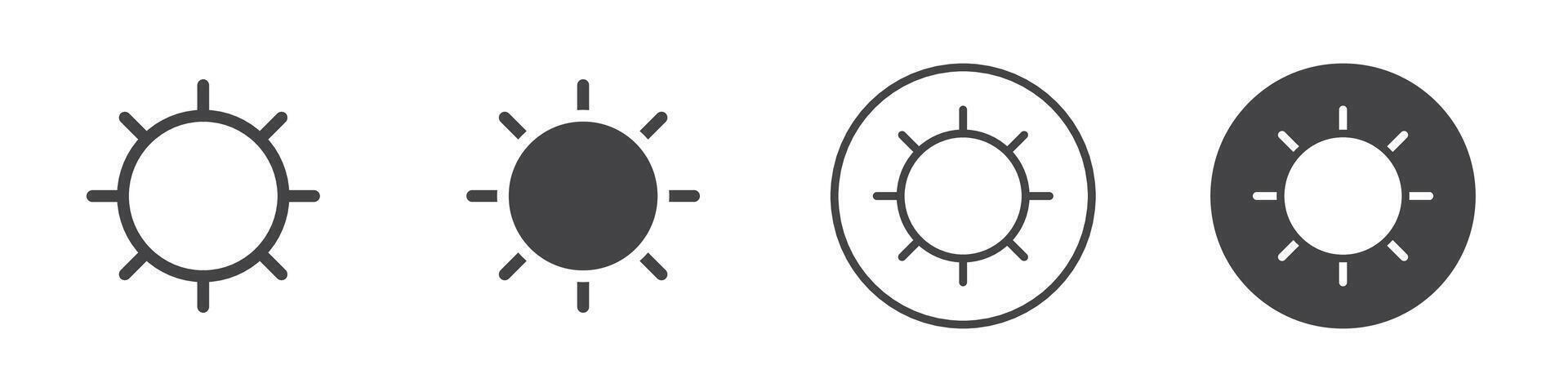 Sun icon set vector