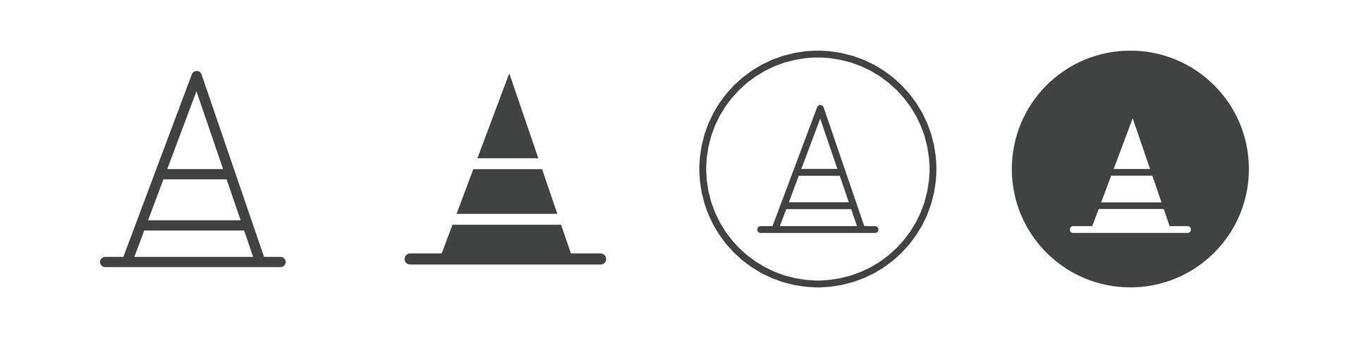 Traffic cone icon vector