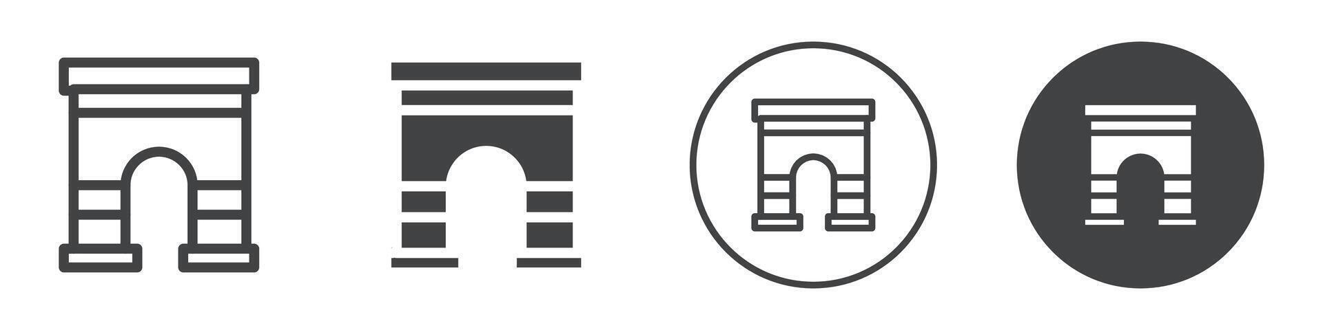 Triumphal arch icon vector