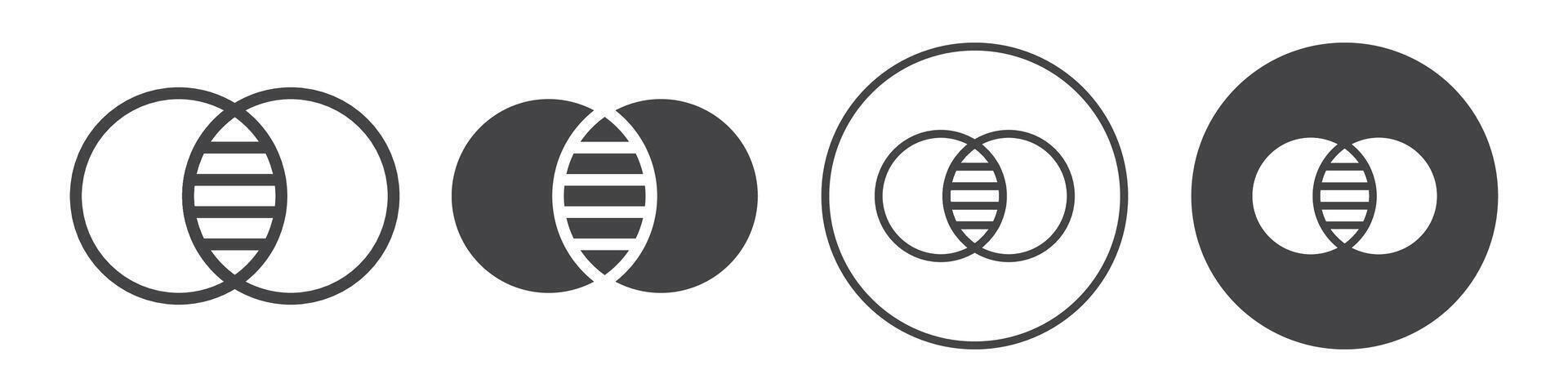 Venn diagram icon vector