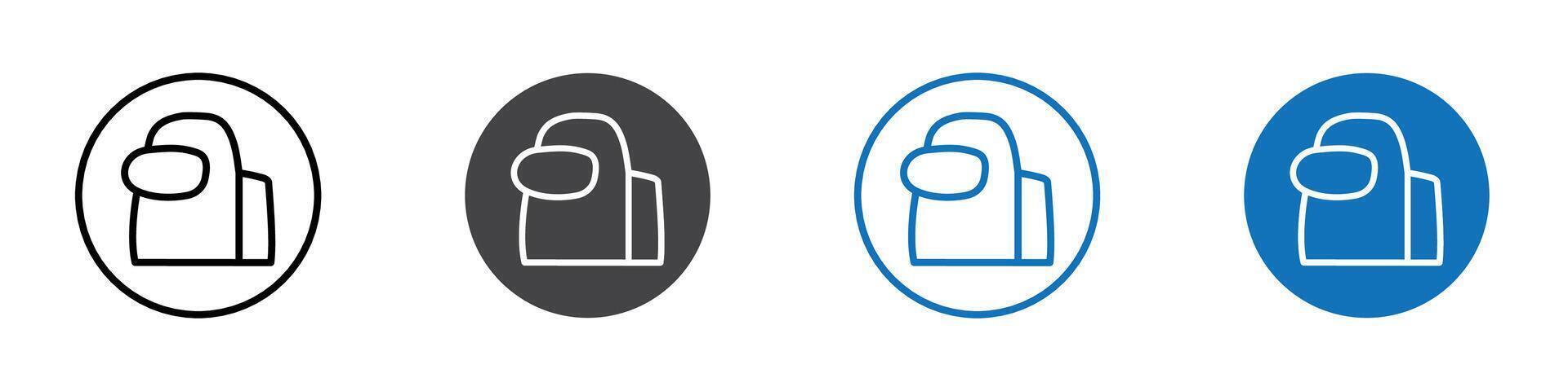 Among us icon flat editable icon mark set. vector