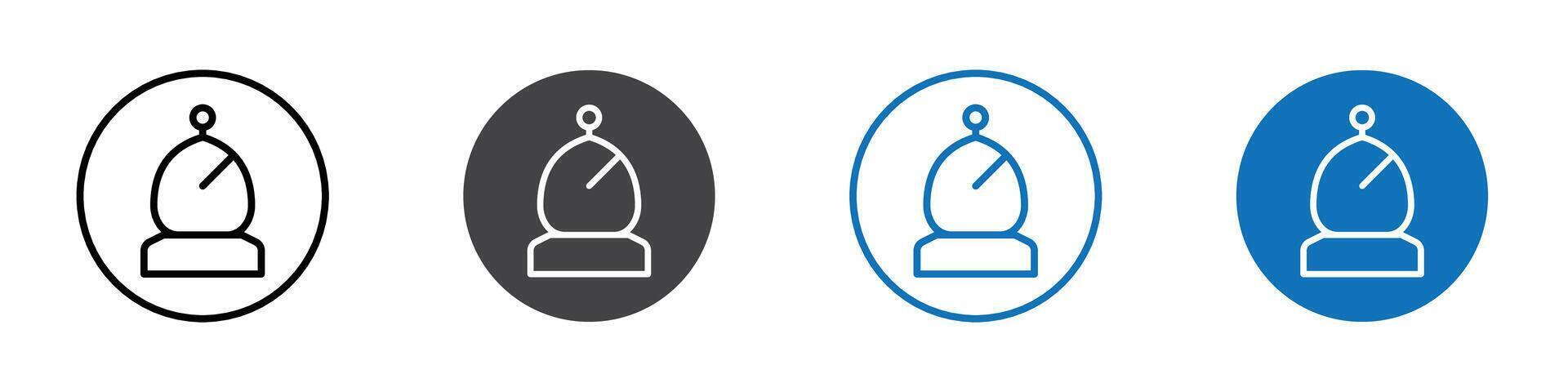 Bishop icon flat editable icon mark set. vector