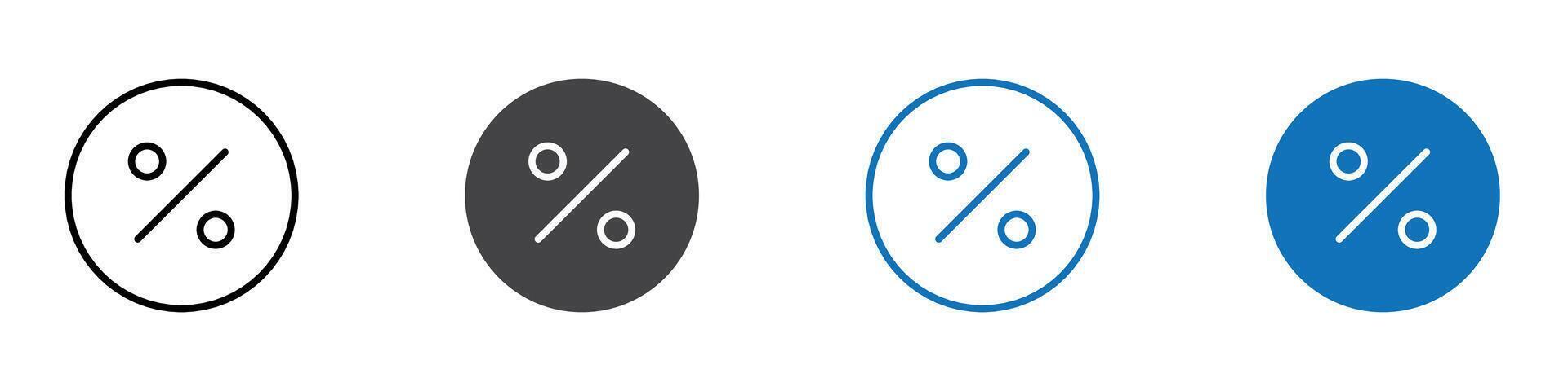 Discount icon flat editable icon mark set. vector