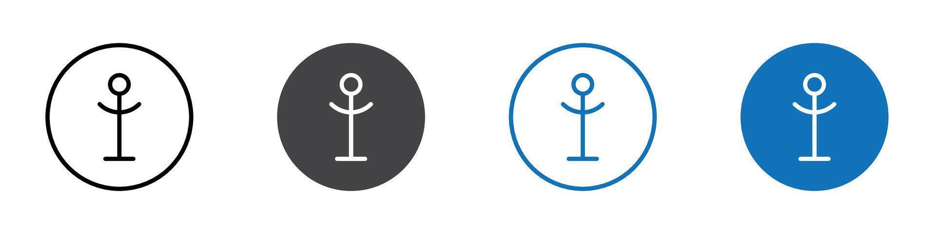 Rack icon flat editable icon mark set. vector