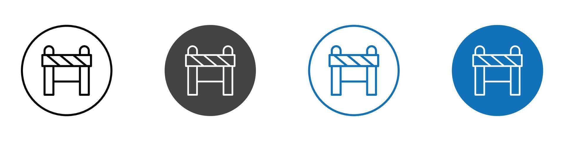 Road sign icon flat editable icon mark set. vector