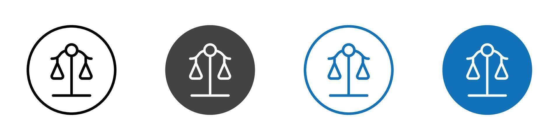 Scale icon flat editable icon mark set. vector