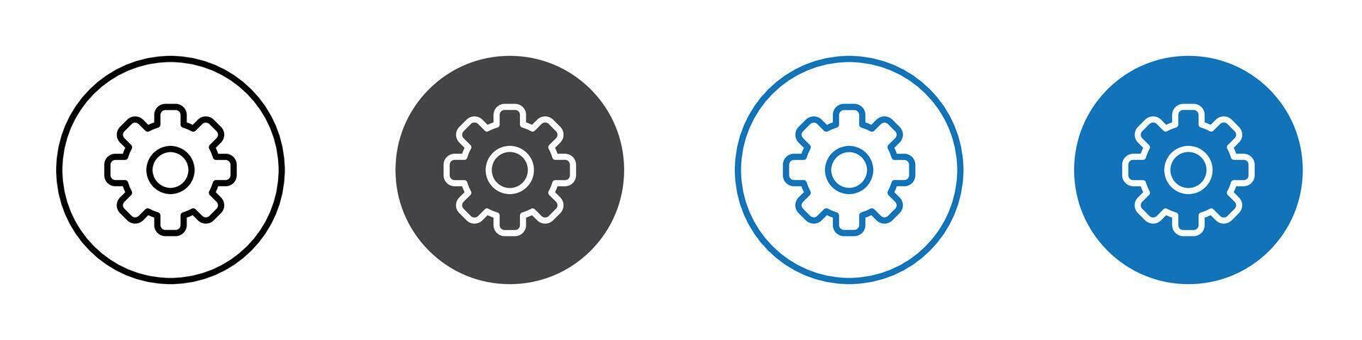Setting icon flat editable icon mark set. vector