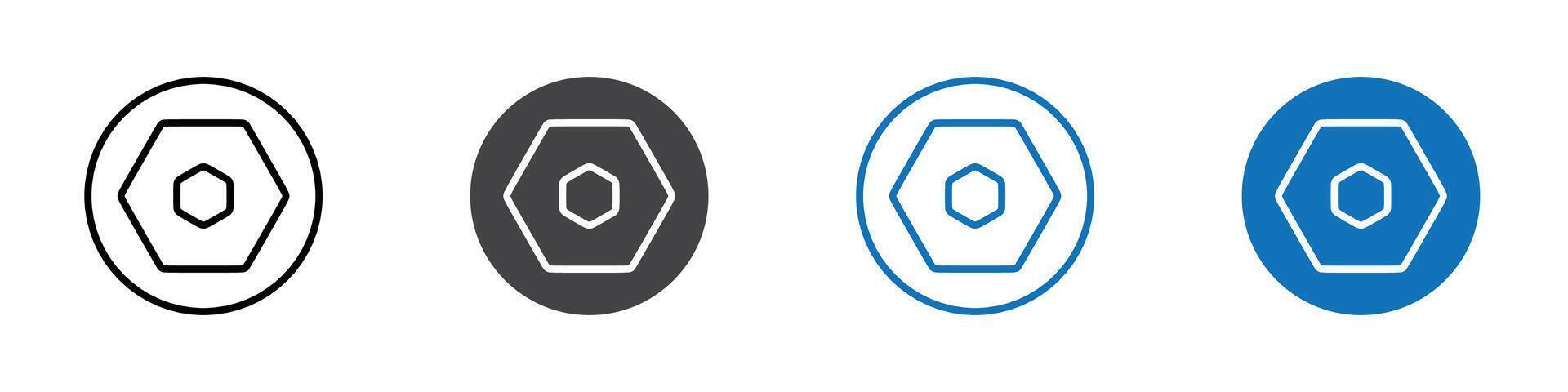 Settings icon flat editable icon mark set. vector