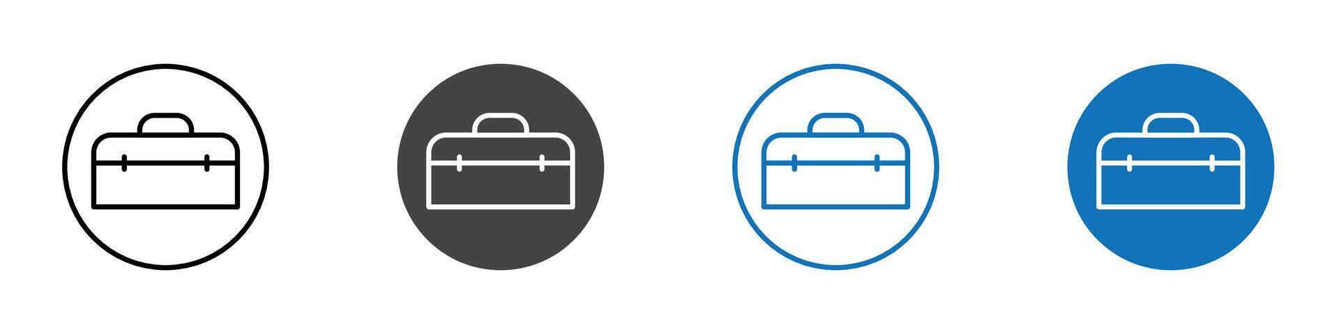 Toolbox icon flat editable icon mark set. vector