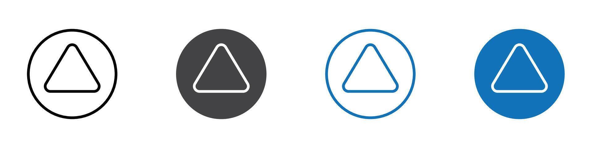 Triangle icon flat editable icon mark set. vector