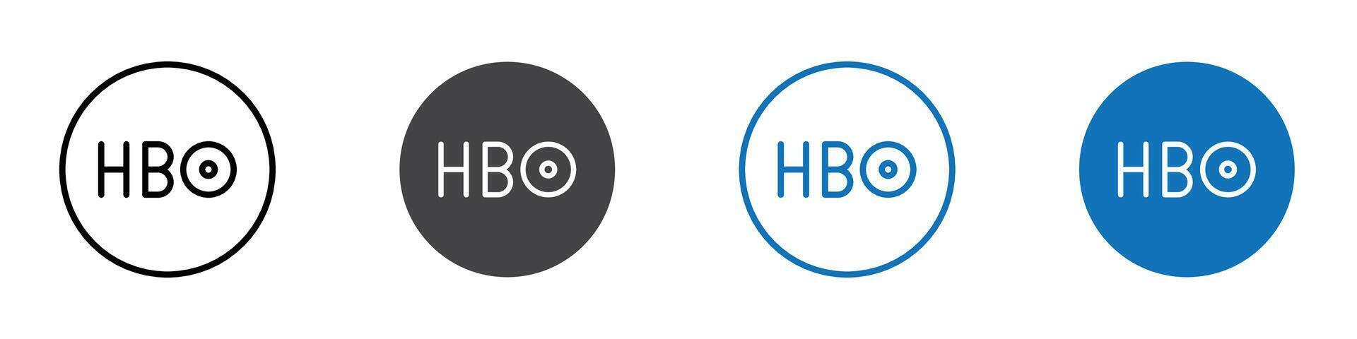 HBO icon flat editable icon mark set. vector