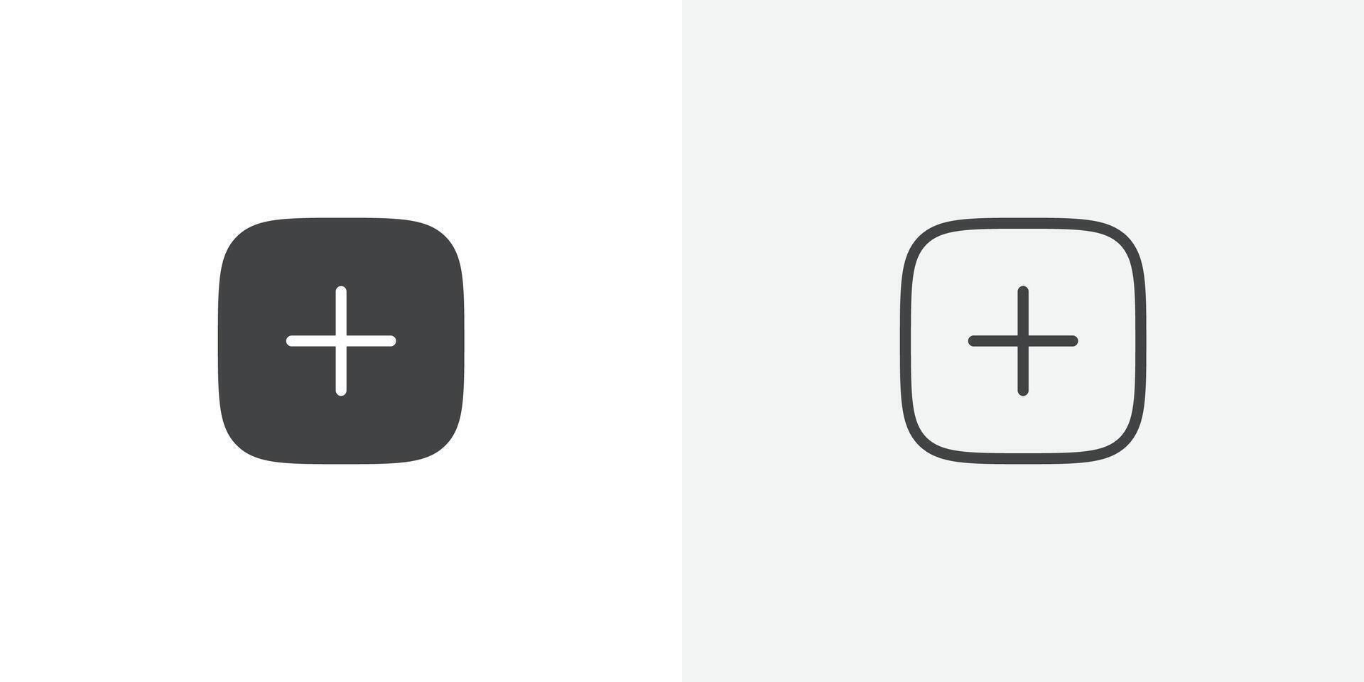 Add icon flat and simple set design vector