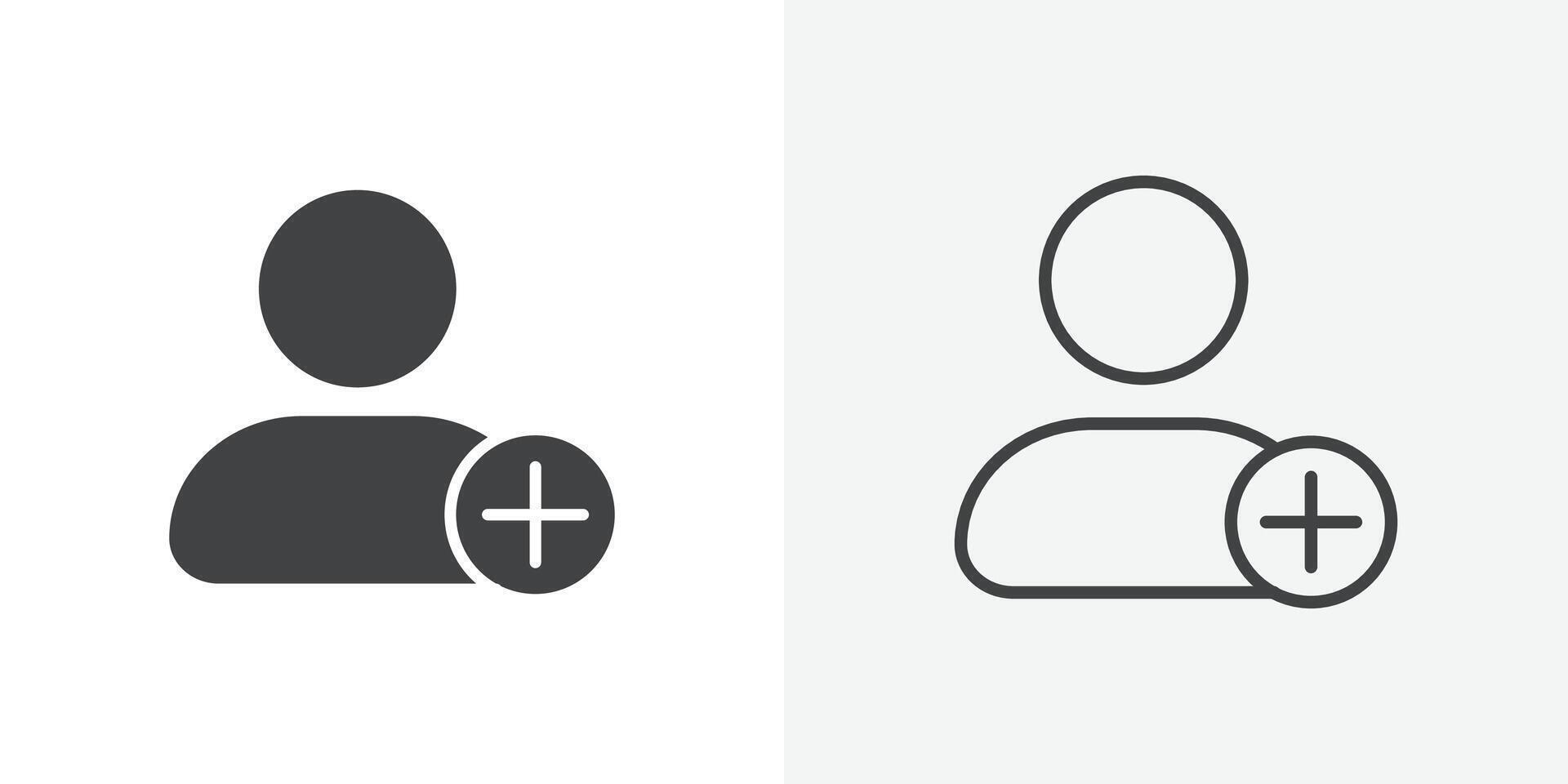 Add user icon flat and simple set design vector