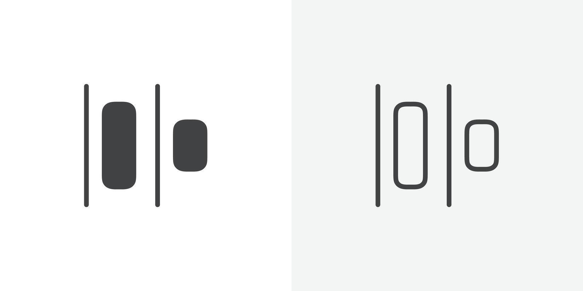 Align icon flat and simple set design vector