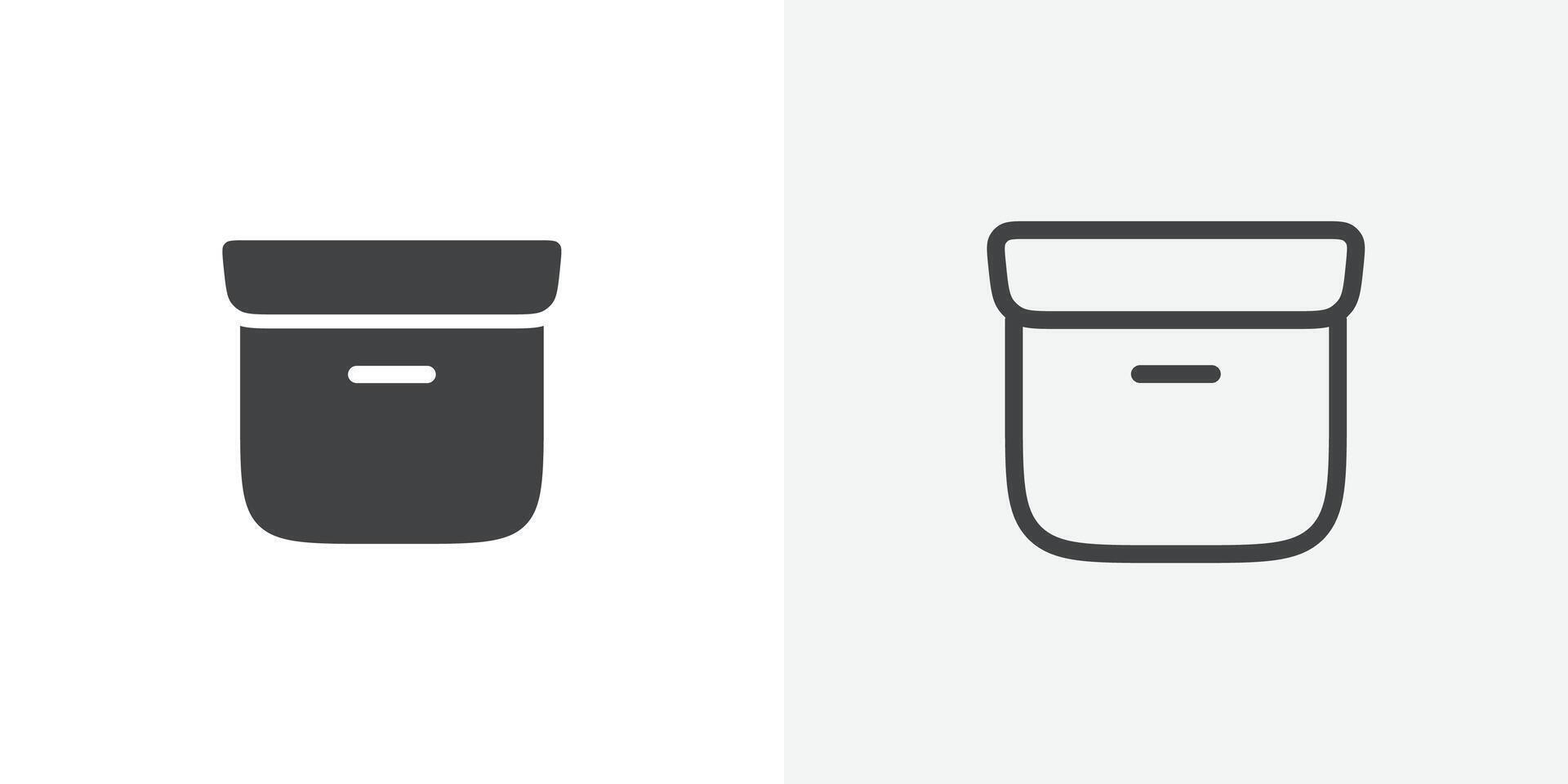 Archieve icon flat and simple set design vector