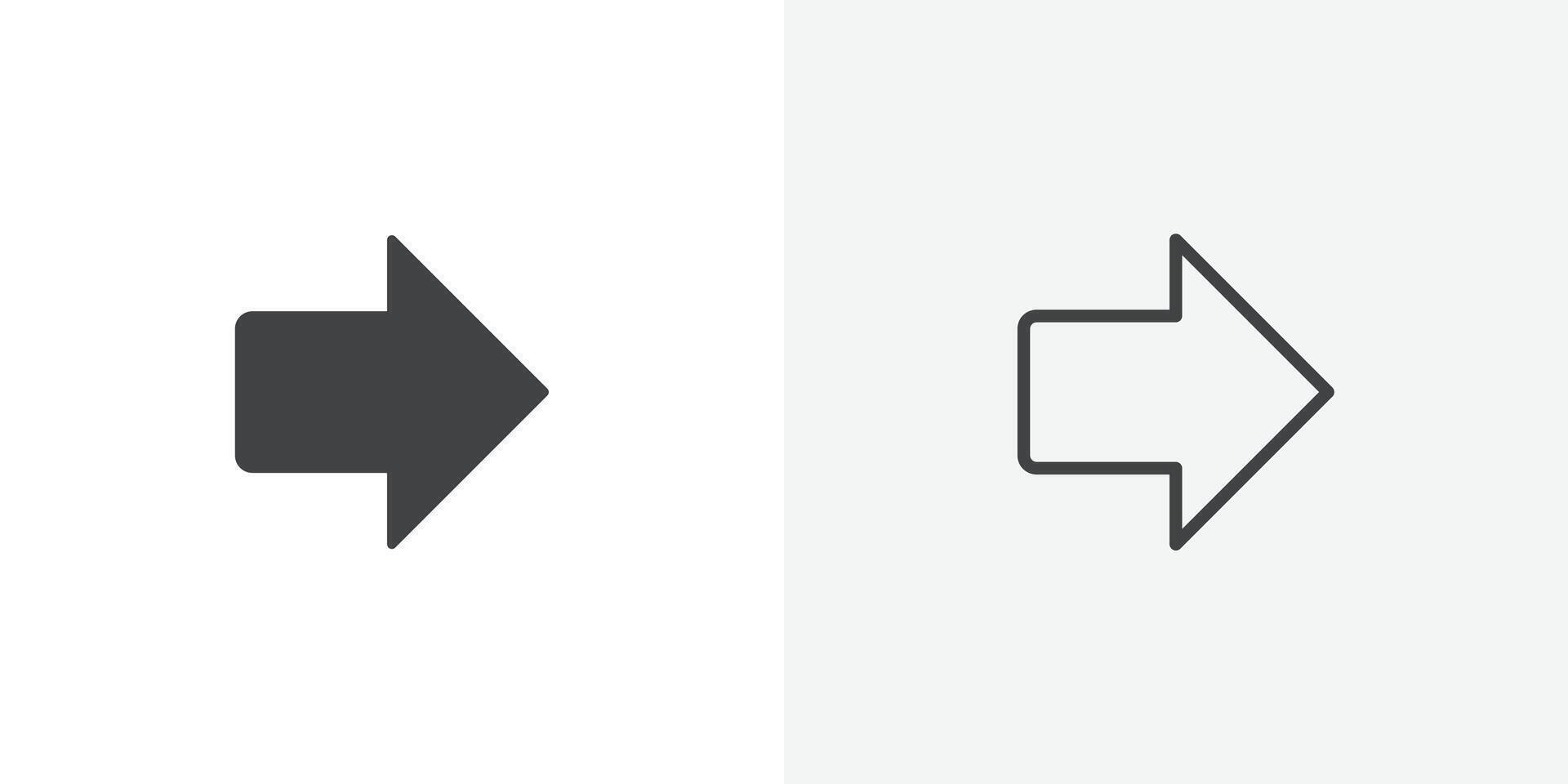 Arrow icon flat and simple set design vector