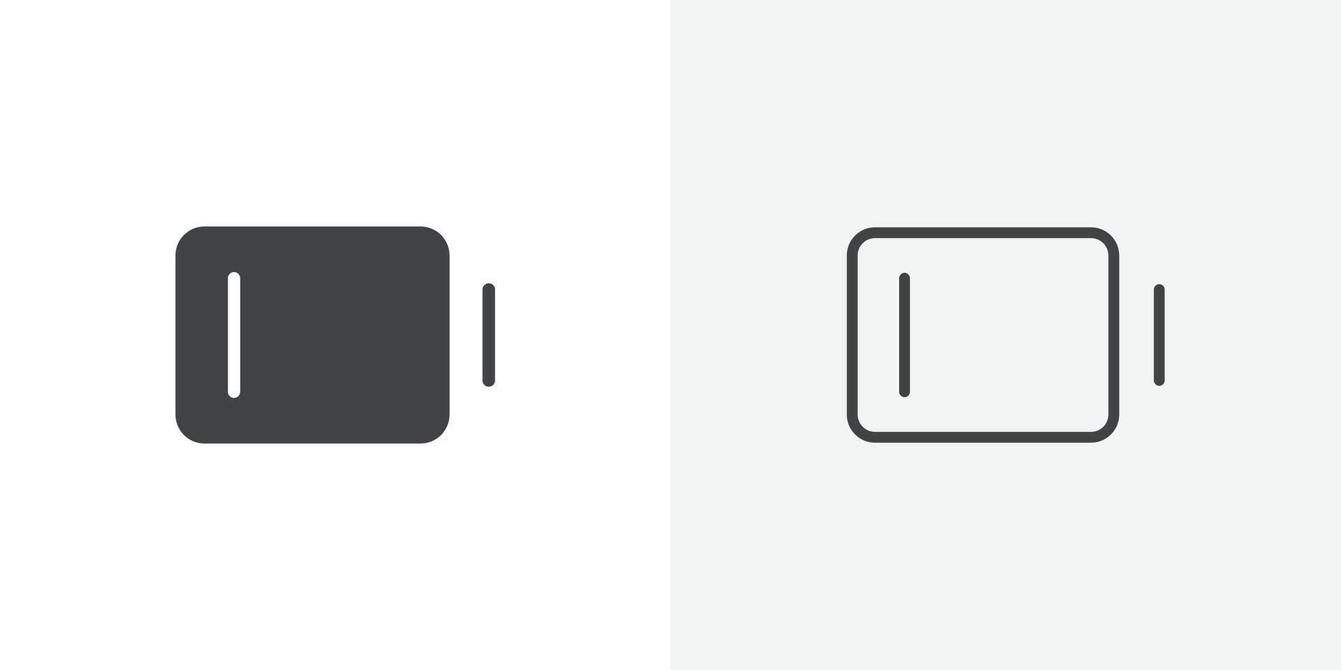 Battery icon flat and simple set design vector