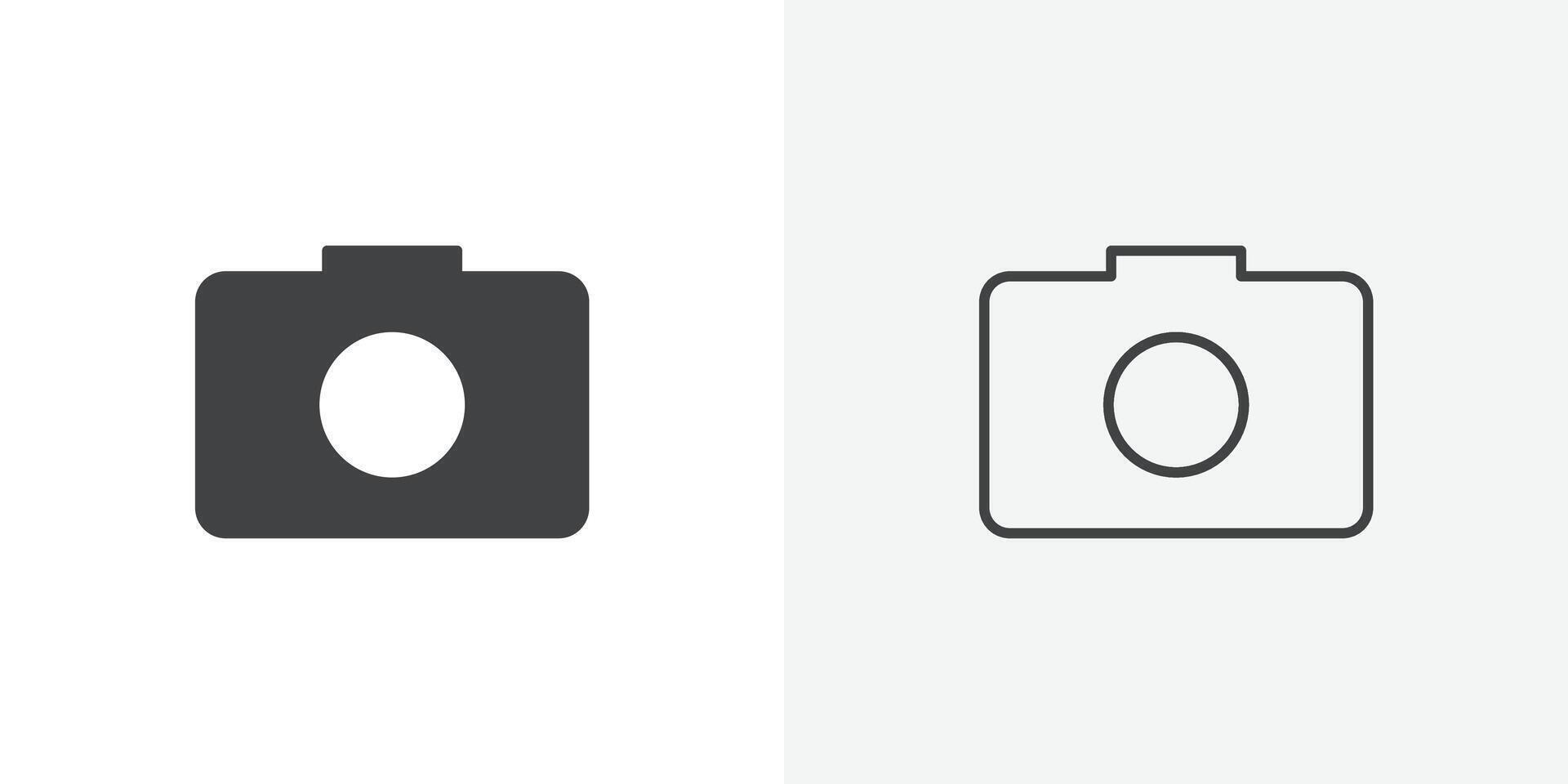 Camera icon flat and simple set design vector