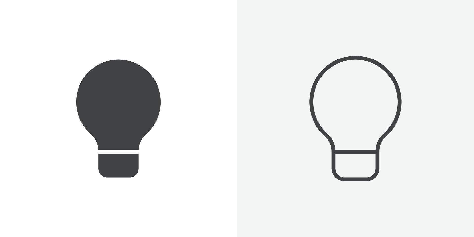 Bulb icon flat and simple set design vector