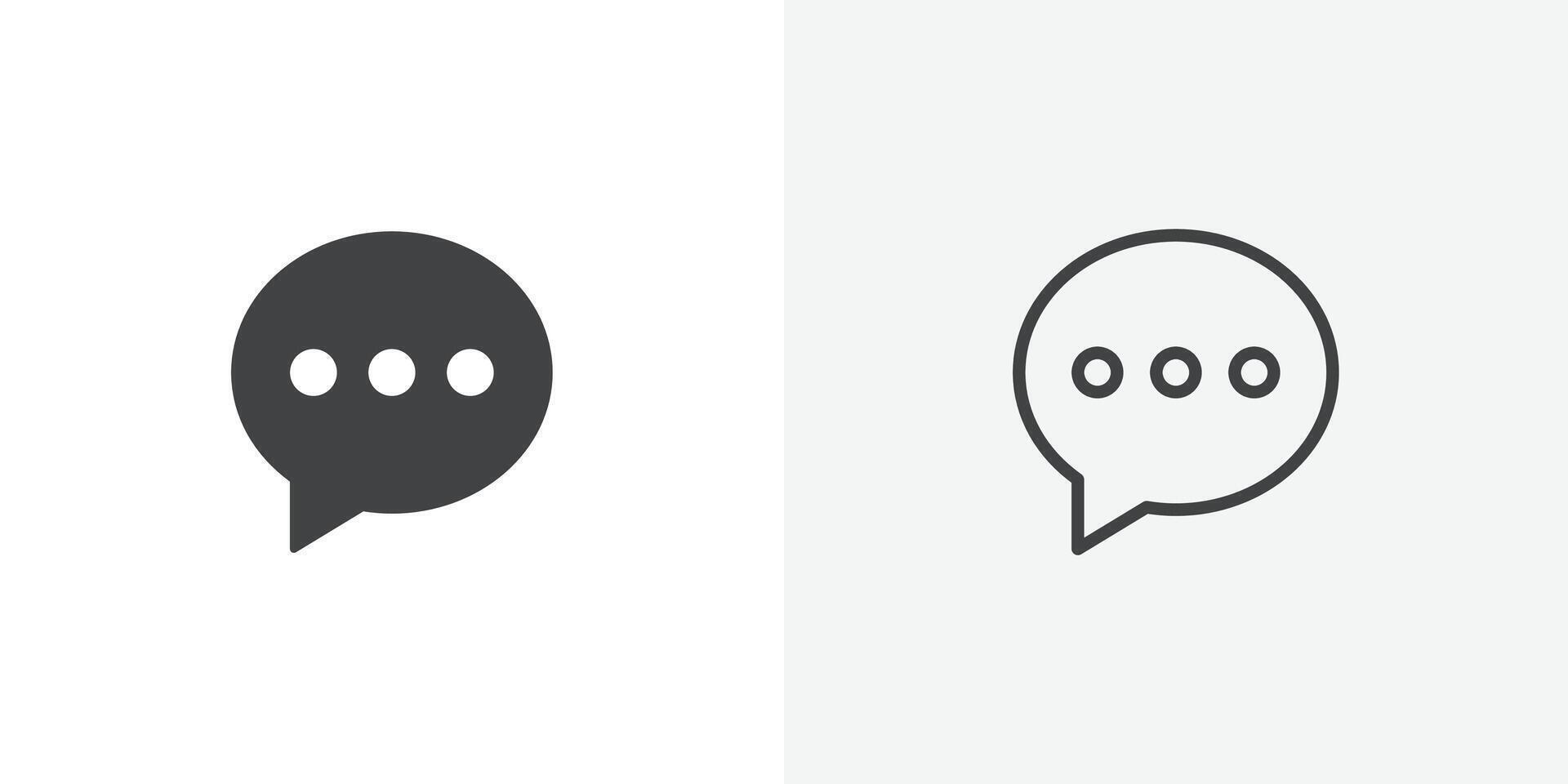 Chat icon flat and simple set design vector