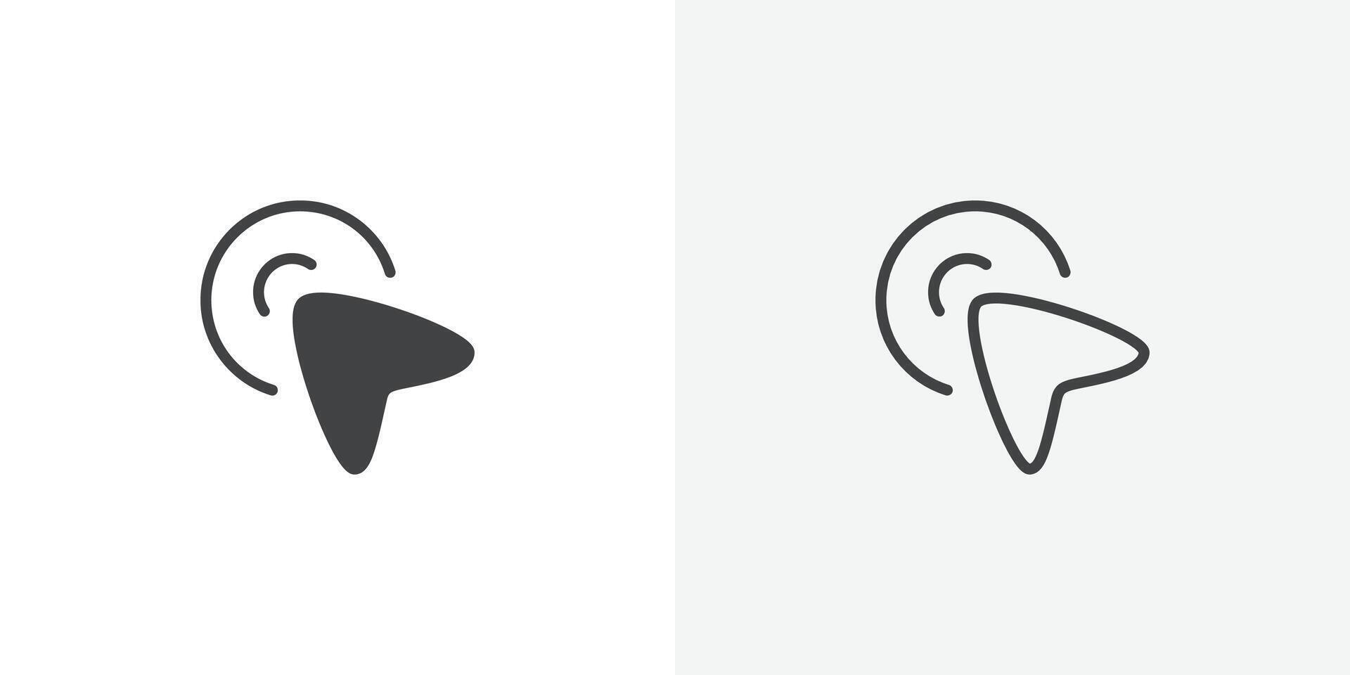 Click icon flat and simple set design vector