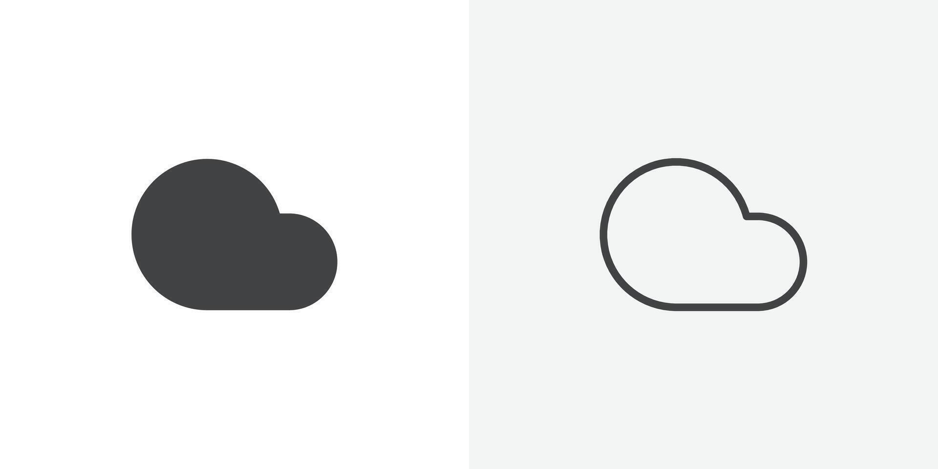 Cloud icon flat and simple set design vector