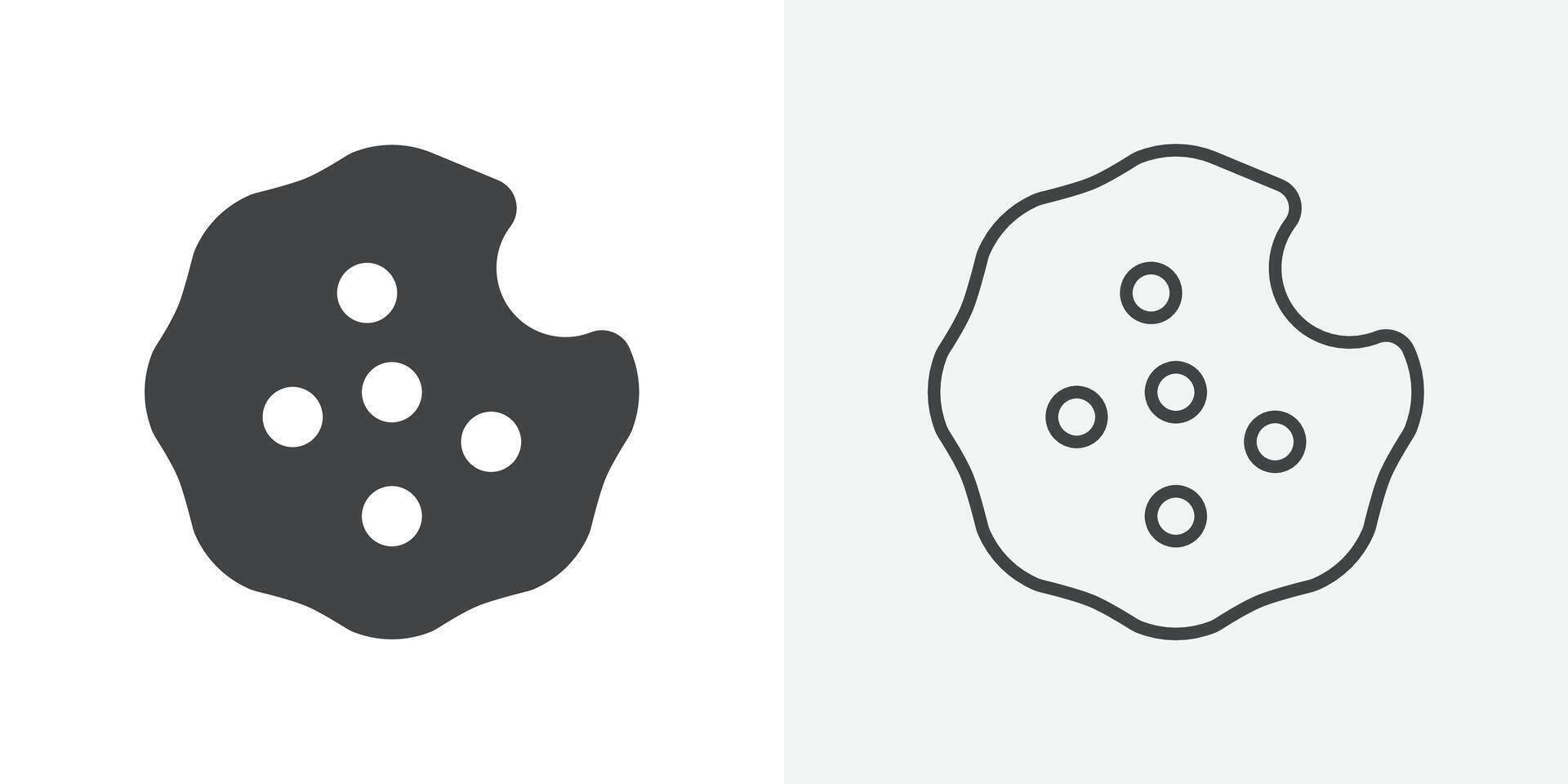 Cookie icon flat and simple set design vector