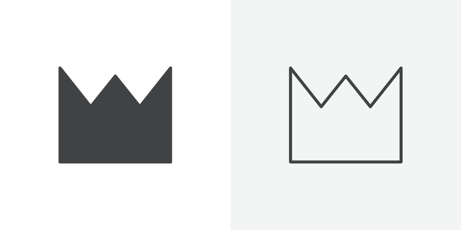 Crown icon flat and simple set design vector