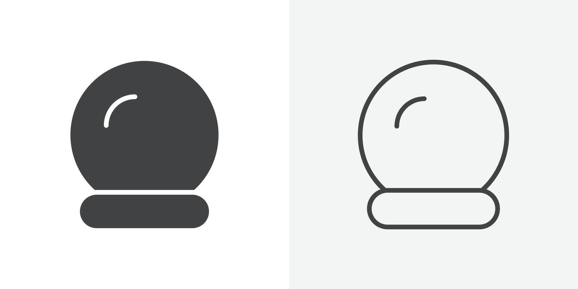 Crystal ball icon flat and simple set design vector