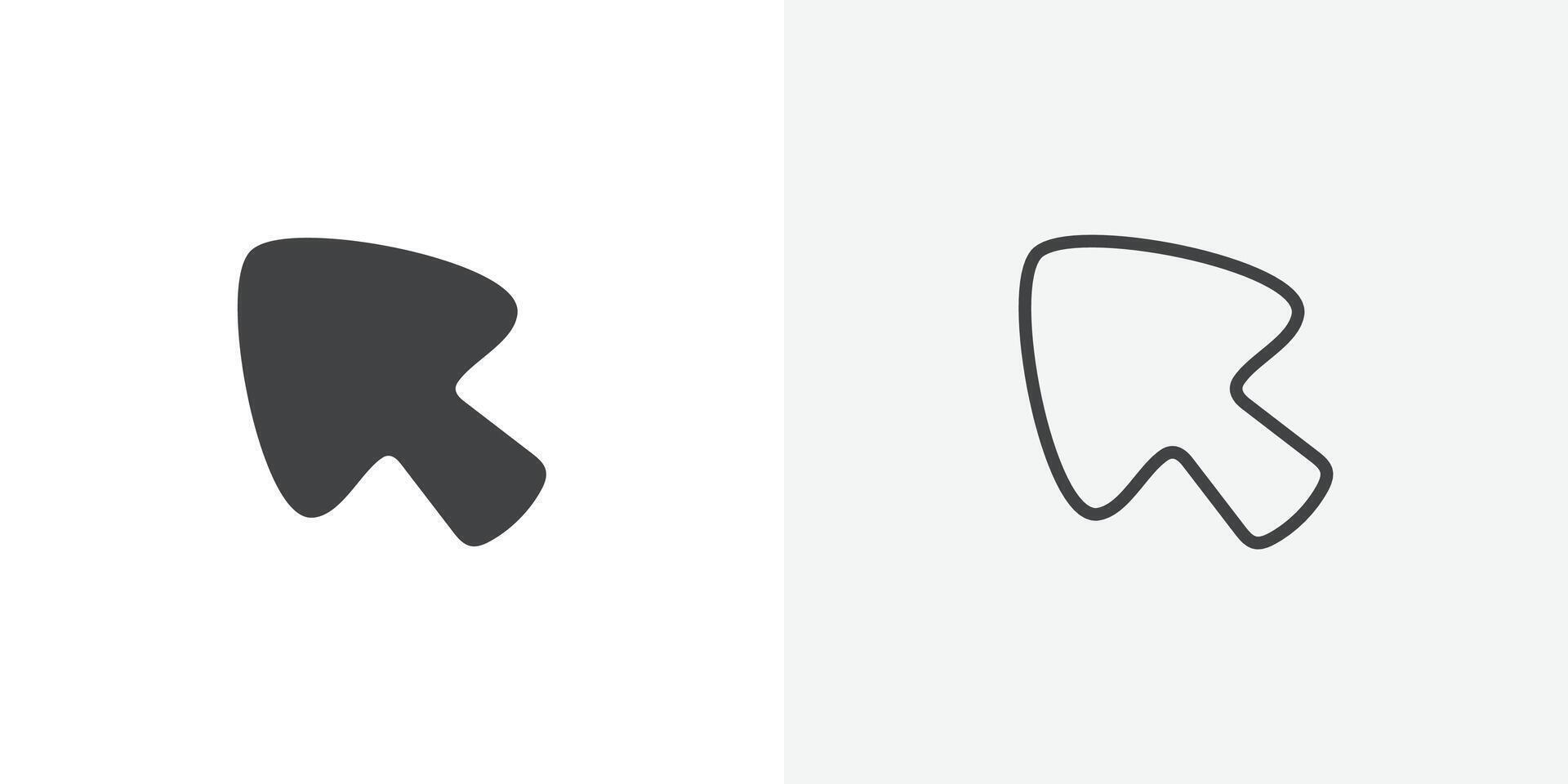 Cursor icon flat and simple set design vector