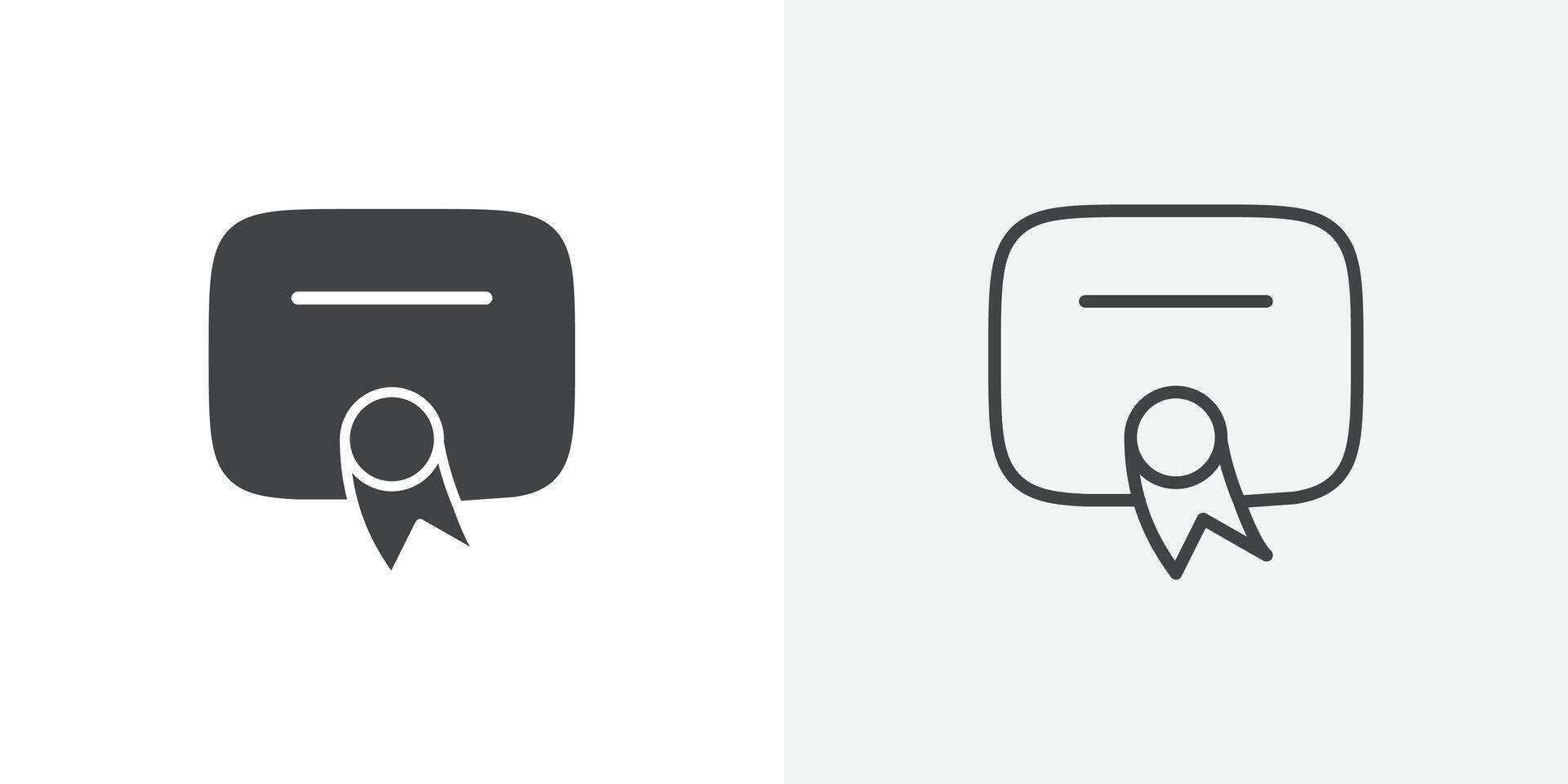 Diploma icon flat and simple set design vector