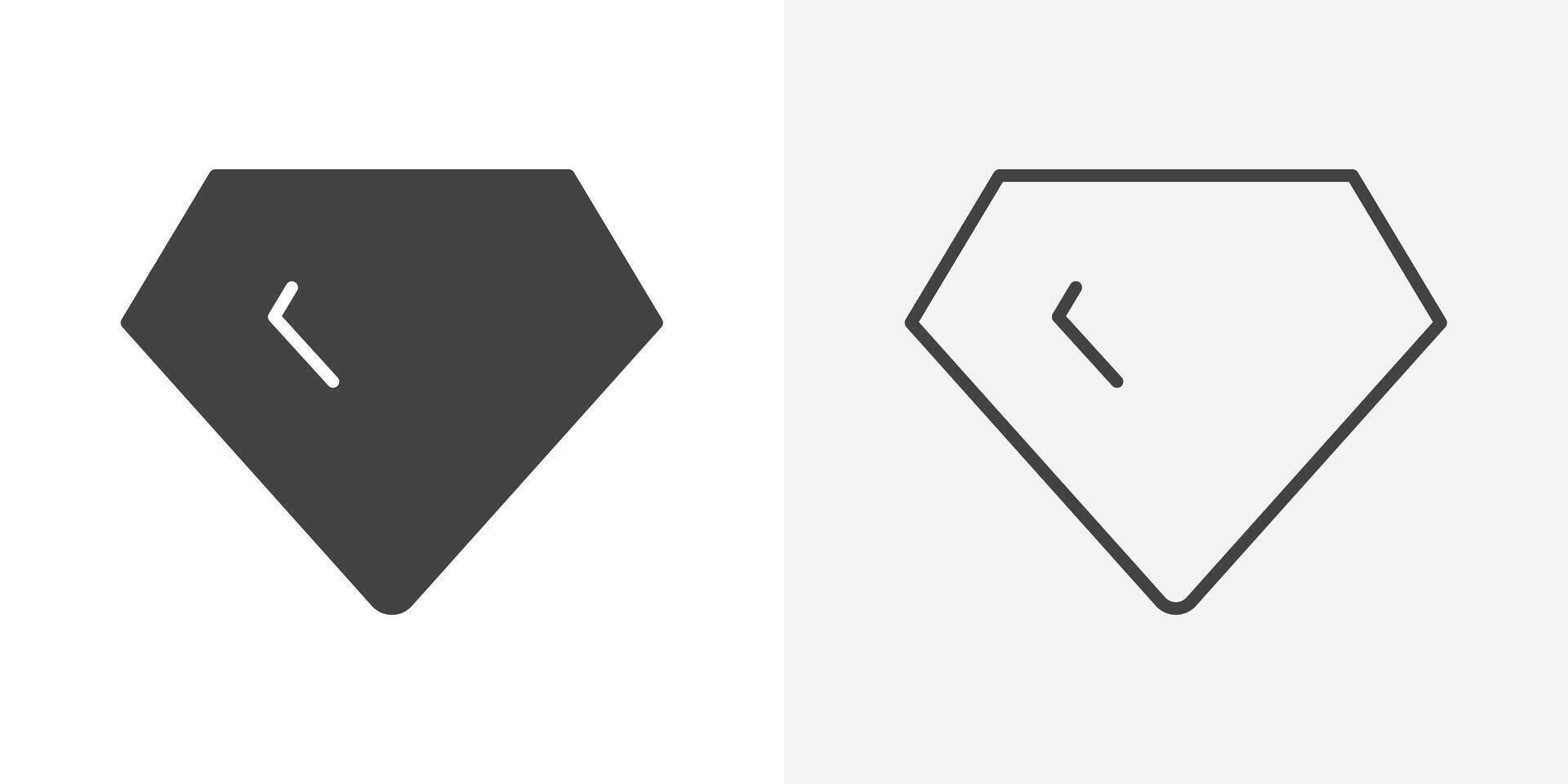 Diamond icon flat and simple set design vector