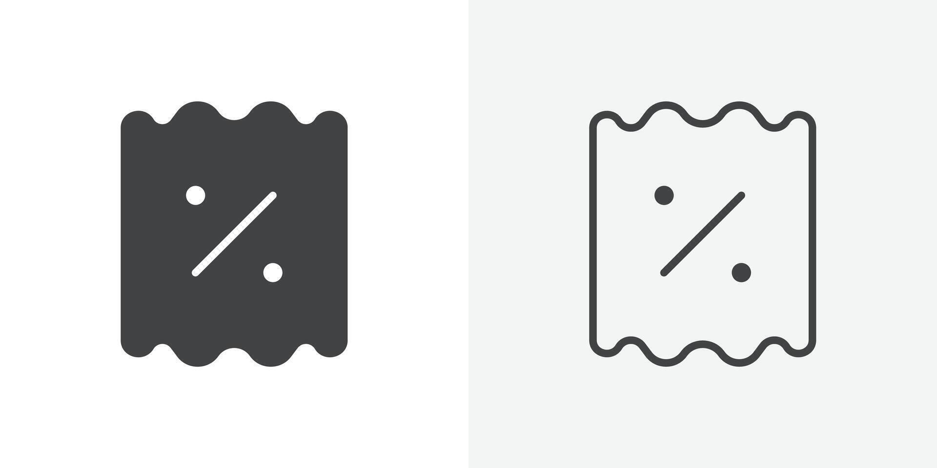 Discount coupon icon flat and simple set design vector