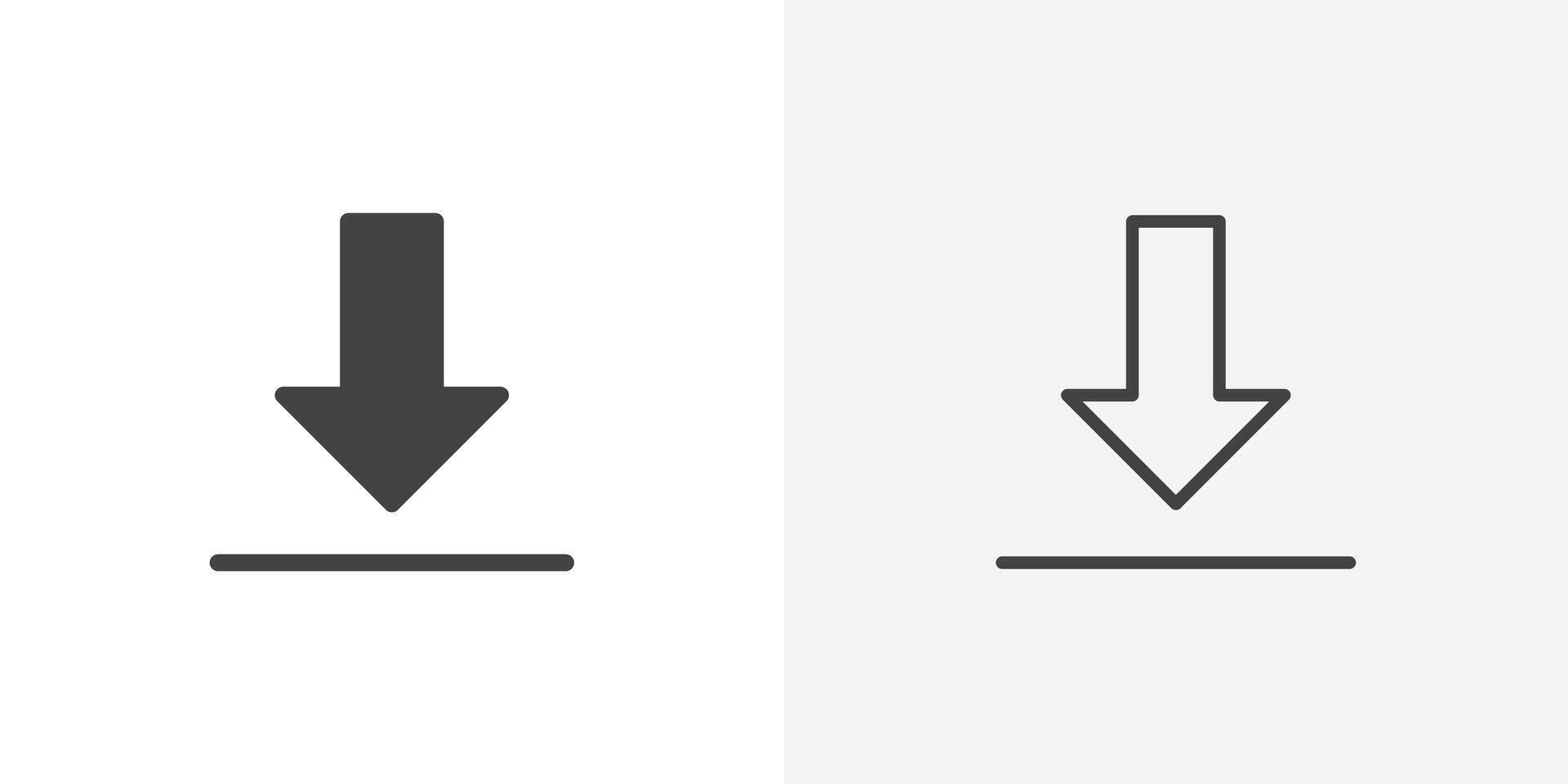 Download icon flat and simple set design vector