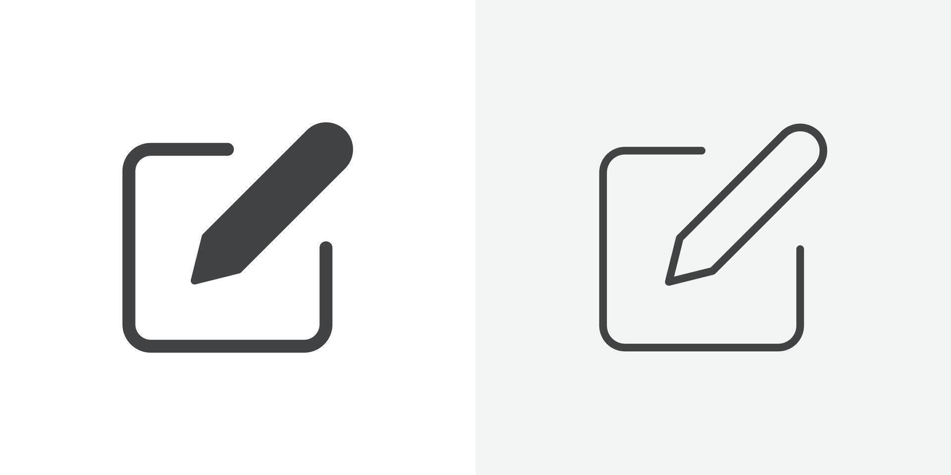 Edit icon flat and simple set design vector