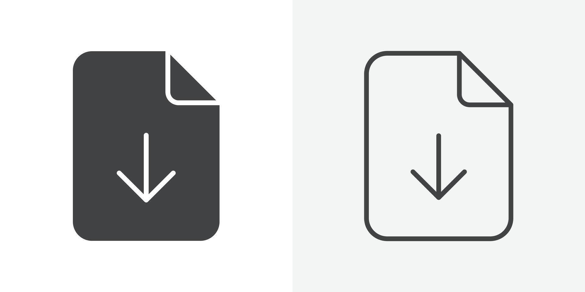 File download icon flat and simple set design vector