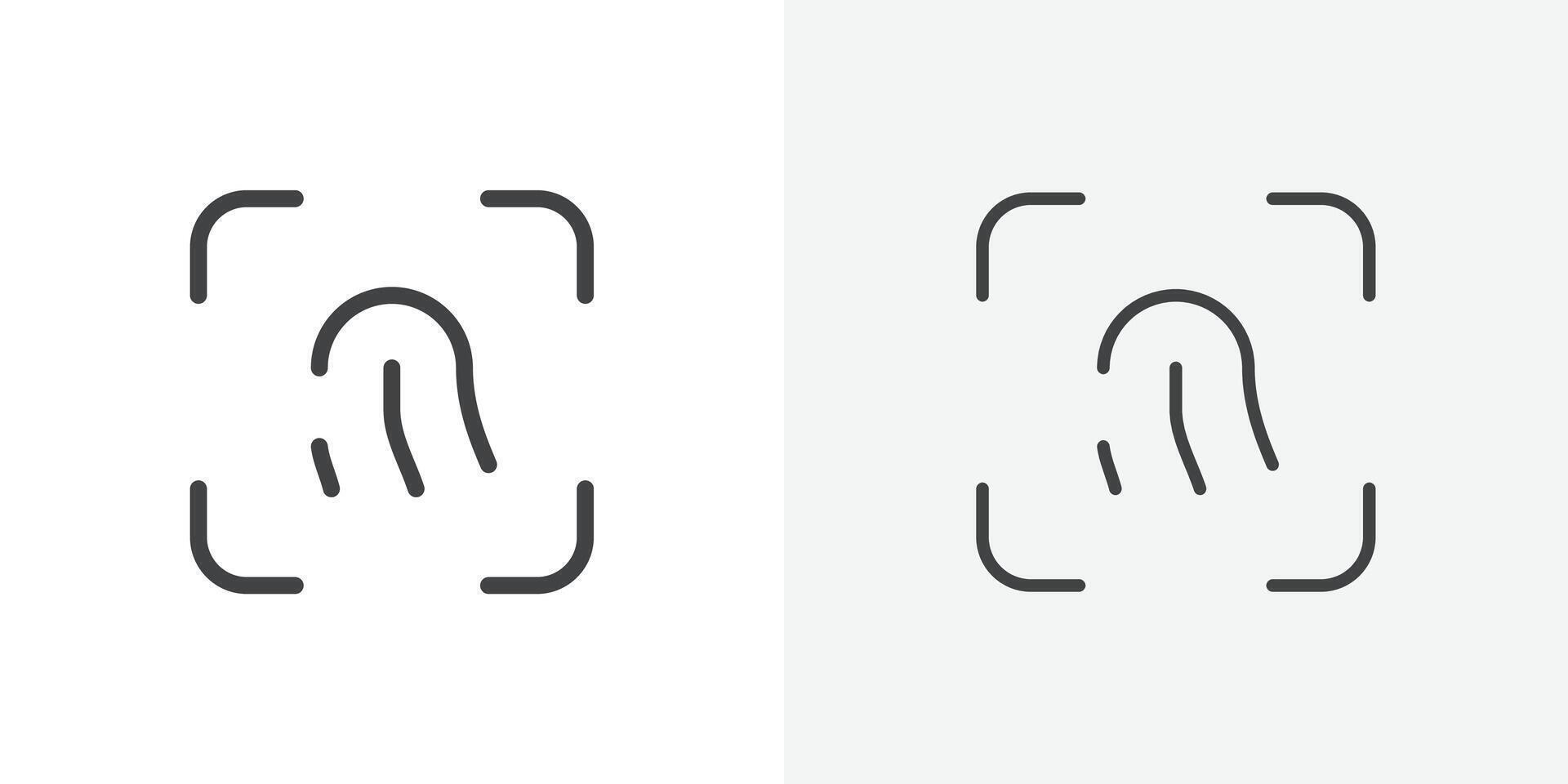 Fingerprint icon flat and simple set design vector
