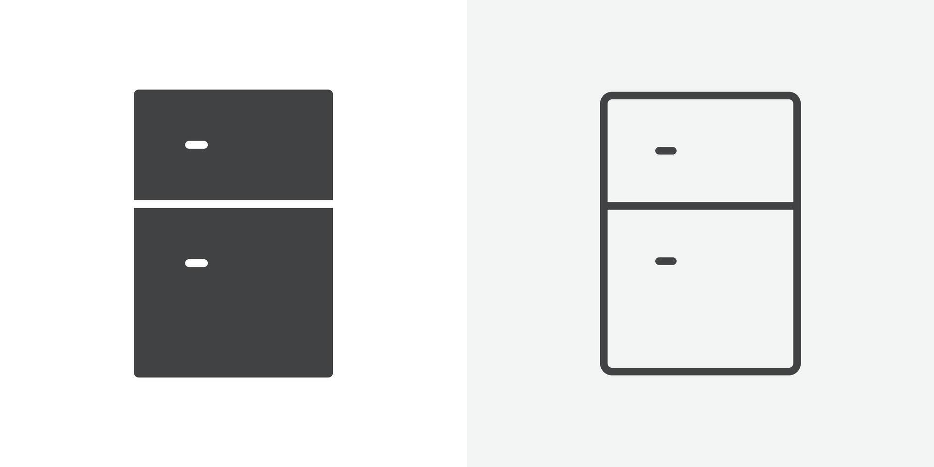 Fridge icon flat and simple set design vector