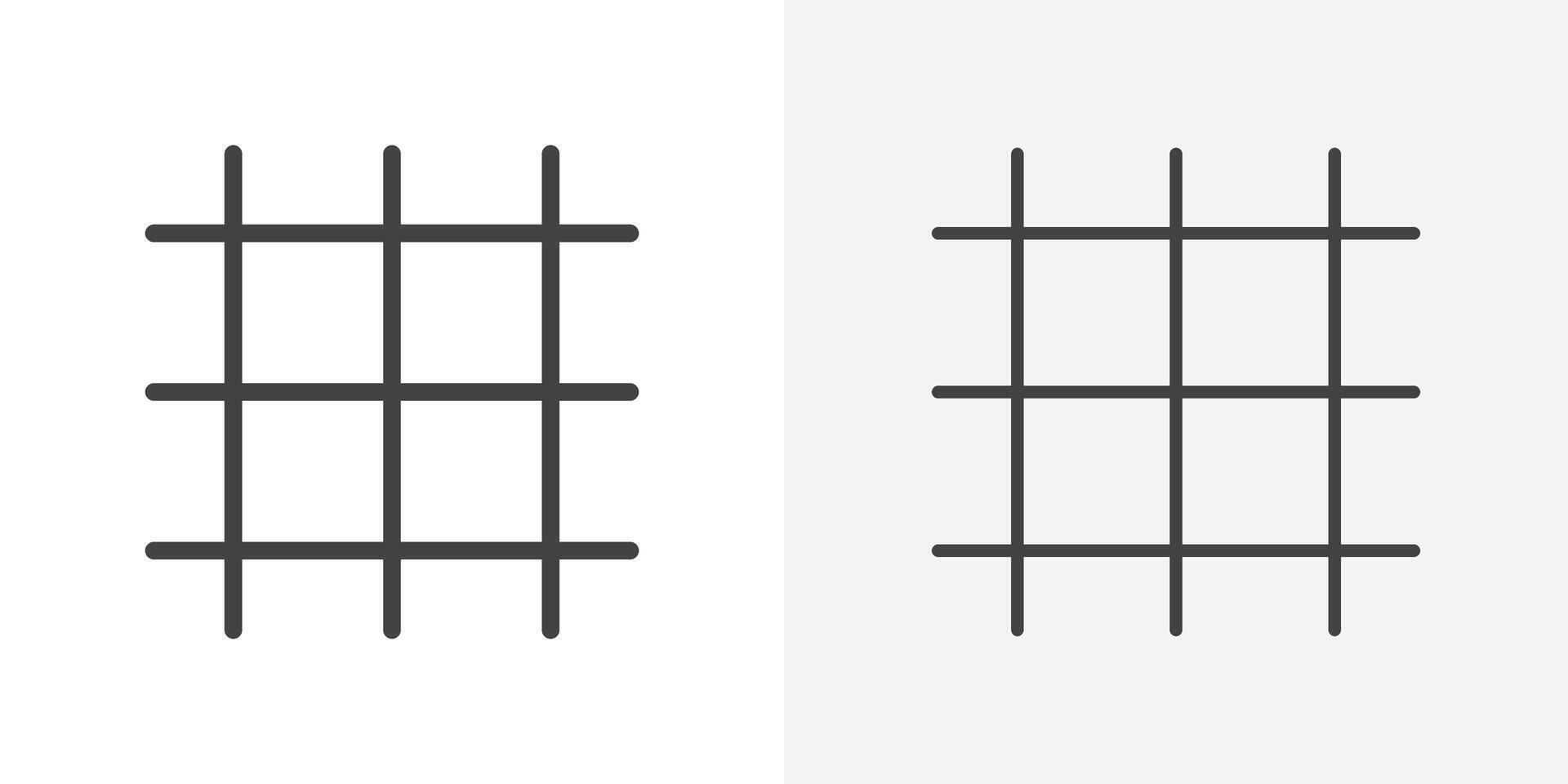 Grid icon flat and simple set design vector