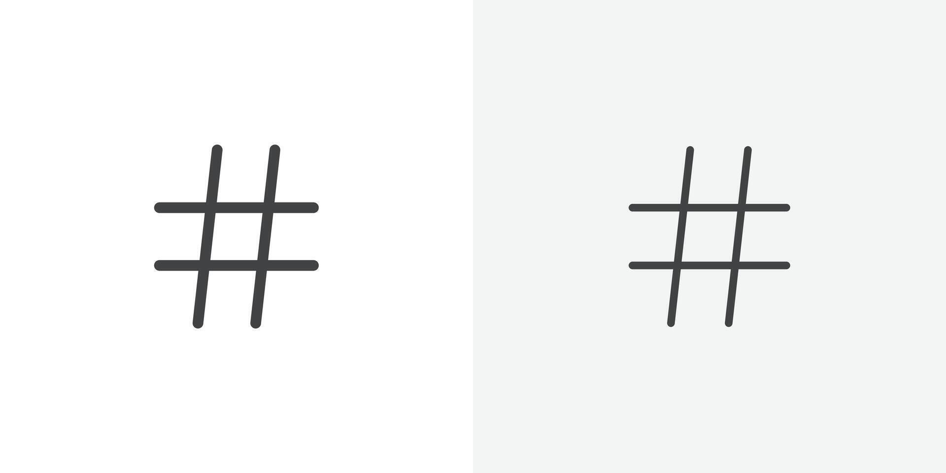 Hashtag icon flat and simple set design vector