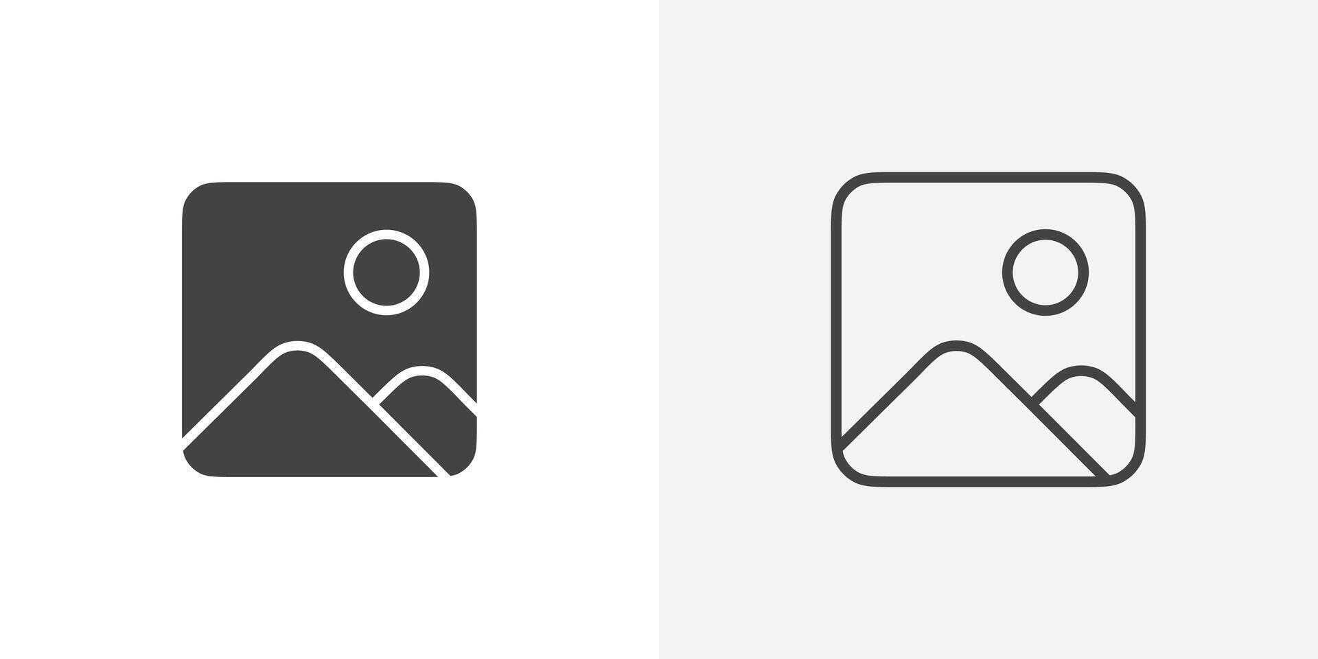 Image icon flat and simple set design vector