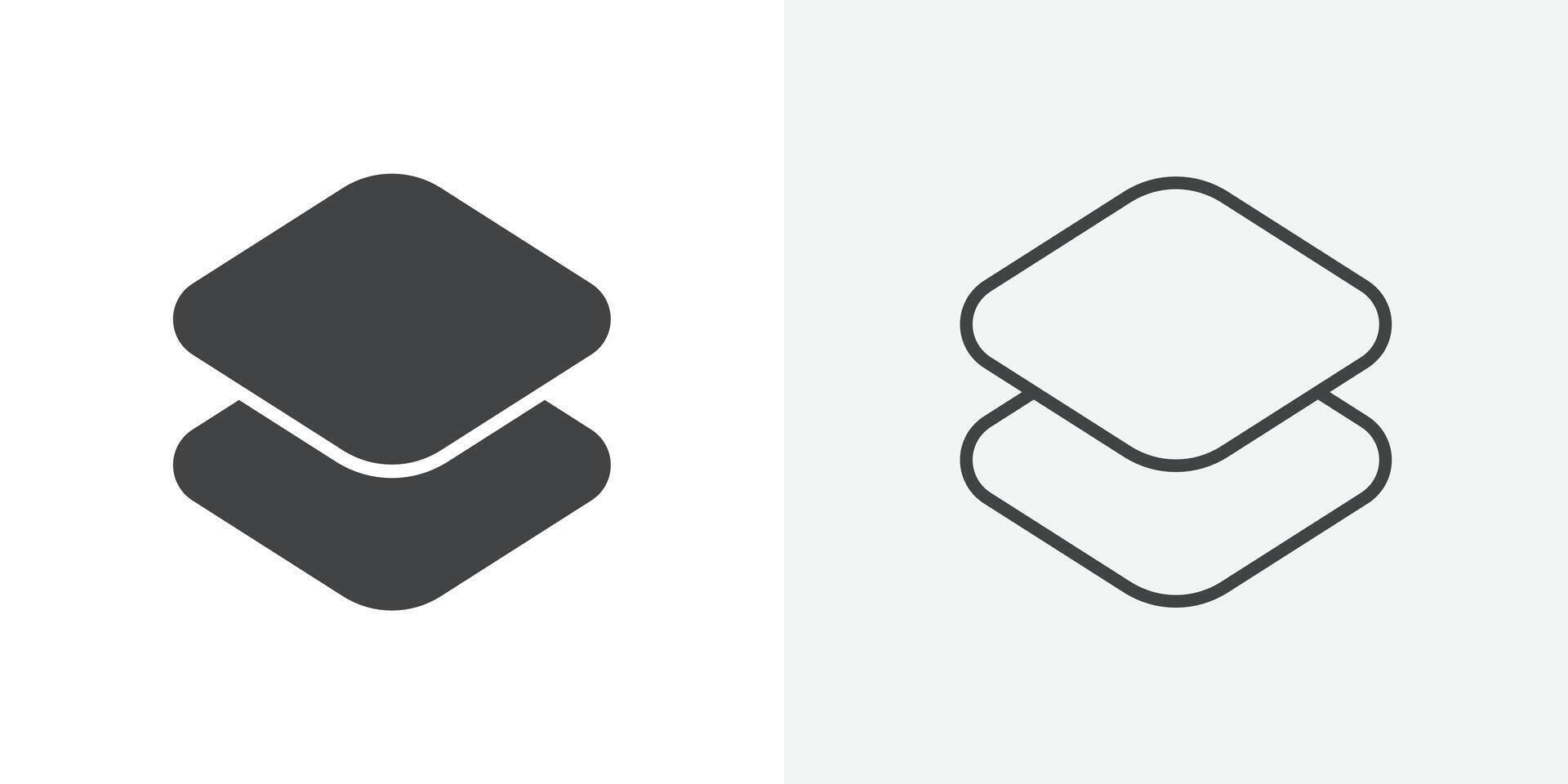 Layer icon flat and simple set design vector